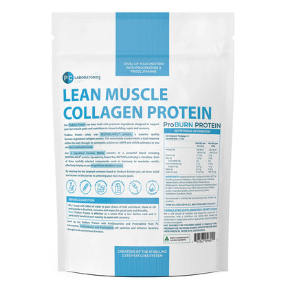 ProBURN Protein by PC Laboratories Vanilla Nutritional Panel