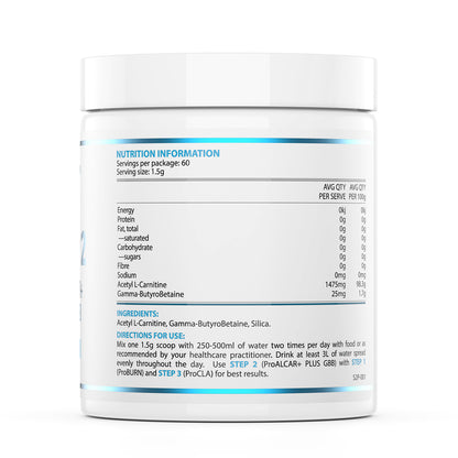STEP 2 - ProALCAR+ PLUS GBB Powder - Nutritional Panel